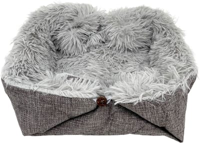 Mand en mat 2v1 Pets 60 x 50 cm, Lichtgrijs / Grijs