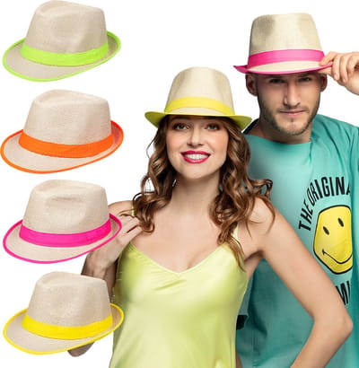 Boland - Hoed Maui Neon - 58 - Volwassenen - Unisex - Hawaii - Strandfeest - Themafeest - Zomer