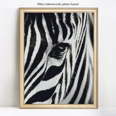 Diamant peinture Animal 5D bricolage diamant broderie zèbre mosaïque décoration de la maison photo 20X30CM gray
