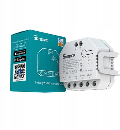 Sonoff Dual R3: Slank Rolgordijn & Energiemeter (2 Kanalen)