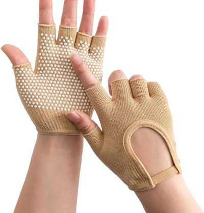 Fitness Handschoenen - Workout Handschoenen Yogahandschoenen - Verbeteren Grip - Antislip Siliconen - 27x12cm - Zwart