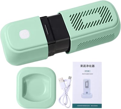 Fruitwasser - Groente reiniger - Hygiënisch bereiden - Hoogfrequente bubbeltechnologie - 11 x 11 x 11 cm - Groen