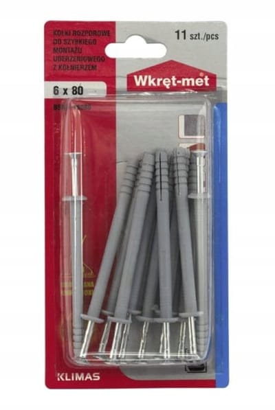 Wkręt-met - Universele Plug - 6x80mm - Inclusief Schroef - 11 stuks