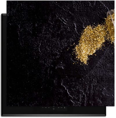 KitchenArt - Spilled Gold - Inductie Beschermer - 59x52 cm - Kookplaat Beschermer - Luxe Afdekplaat Inductieplaat - Anti-slip & Oprolbaar - Beschermmat Inductiekookplaat