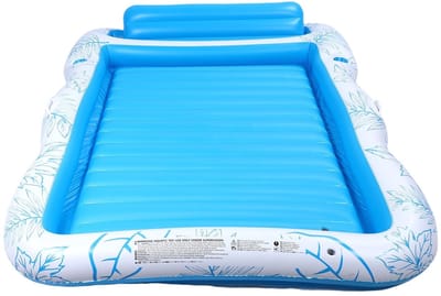 Dailygoods- Ligstoel Opblaasbaar Voor 2 Personen - Zonnebank Met Kussen - Robuust PVC - Drijvende Ligstoel - Comfortabel Ontwerp - 81,9 X 53,9 cm - Opblaasbare Zonnebank