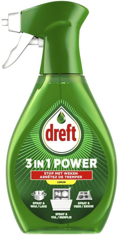 Dreft 3in1 Power Lemon Spray - 5 x 500 ml - Voordeelverpakking