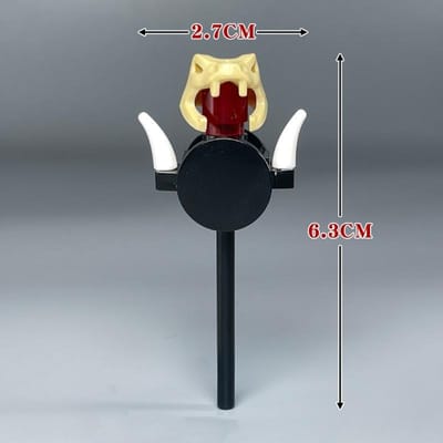 8 stuks MOC Blokken Ninja Slang Helm Hoofddeksel Actiefiguur Dragen Gemonteerd Bouwstenen Speelgoed