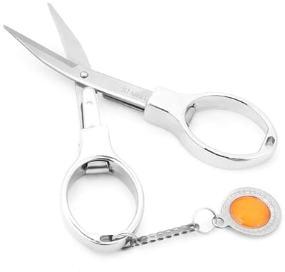 Dailygoods- Vouwschaar Vouwbaar - Roestvrij Staal - Sleutelhanger - Lichtgewicht - 9,5 x 5 cm - 37 g - Knipschaar