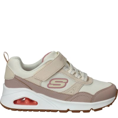 Skechers Uno Mesh Pop Sneakers - Meisjes - Beige