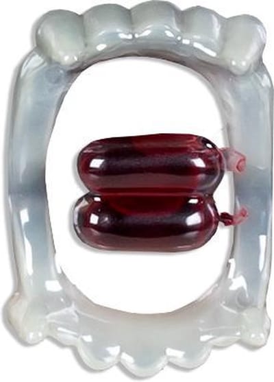 Boland - Set tanden Vampier met nepbloed - - Schminkset - Halloween, Carnaval, Themafeest - Halloween schmink - Horror
