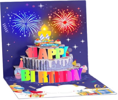 YYchan popupkaarten – Verjaardagskaart Cadeautje Felicitatie Happy Birthday - kaart 3D wenskaart -Aardbeien wenskaart