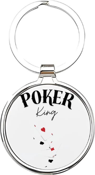 Akyol - Poker king Sleutelhanger - poker - Poker spelers - Pokeren - gamble - gokken - gokspel - casino - casinospel - kansspel - kaarten - kaartspel - spel - 4 x 7,5 CM