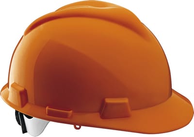 SIR SAFETY COSMOS W TEXTILE Veiligheidshelm Oranje Bouwhelm - Schroefratel - Met Kinband - Zweetband