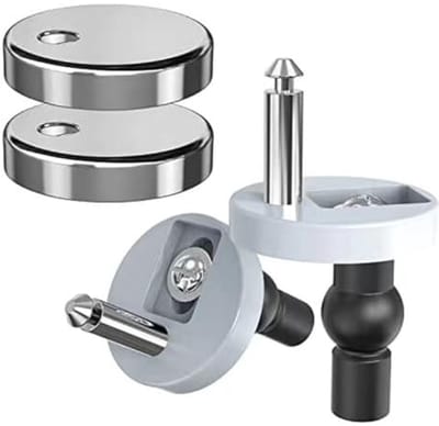 2 Stuks wc-brilbevestiging roestvrij staal universeel - toiletbrilhouder met schroeven