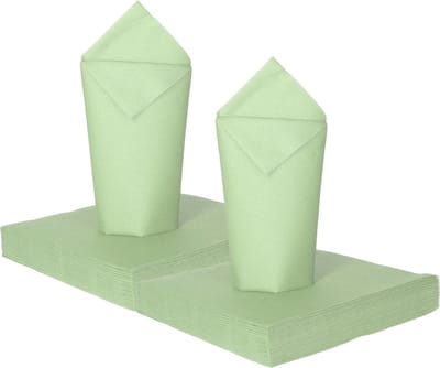 Givi Italia Feest servetten - 32x - mintgroen - 3 laags - 33x33cm - feest/verjaardag servetten