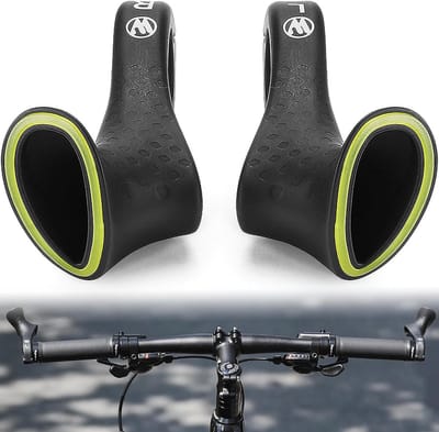 Ergonomische Fiets Stuurhoorns - Comfortabele Handvatten voor MTB en Racefiets (21.8-22.2mm)