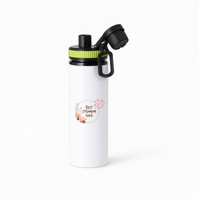 Hacebo® - Bonusmoeder cadeau - waterfles met draaidop groen - Stiefmoeder cadeau - Bonusmama - Stiefmoeder cadeautjes - Moederdag cadeau - mamacadeautjes verjaardag - liefste mama - Bonusmama - Leuk kado om te geven - water fles - 850ML