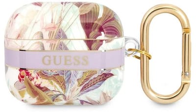 GUESS GUA3HHFLU AirPods 3 cover purple/purple Flower Strap Collection