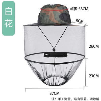 Mode unisex opvouwbare muggenhoed met verborgen netgaas afstotende insectenbijbescherming Casual outdoor zonnebrandcrème vismuts Other white