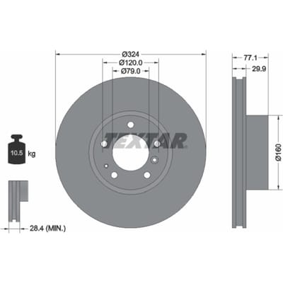 Remschijf TEXTAR 92058300