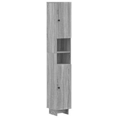 vidaXL - Badkamerkast - met - Open - Plank - EDE - Grijs - Sonoma - 30 - x - 31 - x - 190 - cm