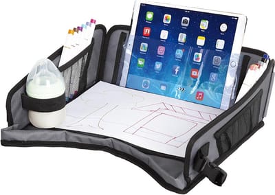 Yrda Travel Tray - Reistafel voor kinderen - Opvouwbaar - Tablet Houder - Bekerhouder - 20,5 cm x 34 x 39 cm