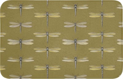 WC mat 80x50 cm - Antislip - Libellen - Patroon - Groen - Toiletmat - Vloermat - Douchemat - Toilet tapijt - Toiletmatten