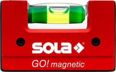 Sola GO Magnetic mini waterpas – 01621101 - Tot 0.25 m - rood