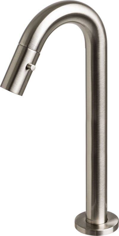 Plieger Lupo 2.0 Toiletkraan – Opbouw fonteinkraan – Verhoogd model – Uitloop 20.0 cm – 10 jaar garantie – Geborsteld chroom