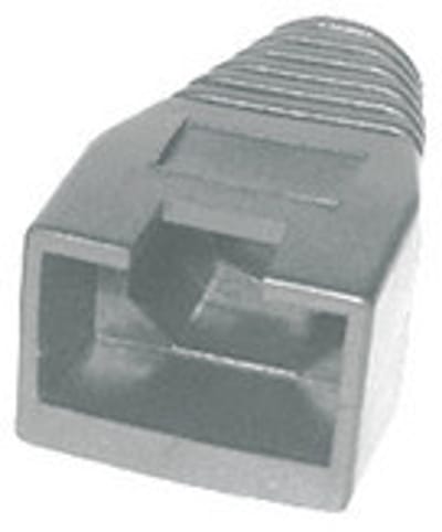 Netzwerkstecker cat.5 u. 6 Einführhilfe+Tülle grau