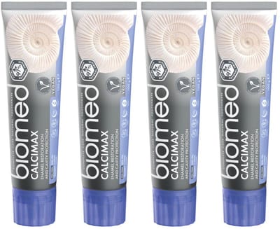 BIOMED Calcimax - Tandpasta zonder fluoride - Remineralisatie van glazuur, 4-pack
