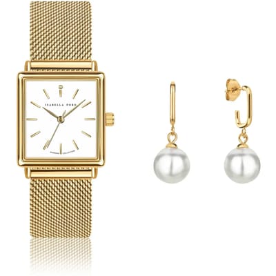 Set van horloge en oorbellen voor dames Isabella Ford Charlotte