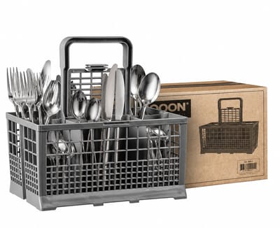 SQOON® Bestekmand Vaatwasser Universeel – Vervanging voor IKEA, Whirlpool, AEG, Bosch, Siemens – 240x135x125 mm – Sterke Kwaliteit