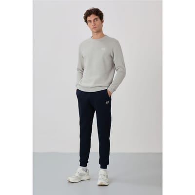 Heren Katoen-Polyester Fleece Sweatshirt en Broek Set
