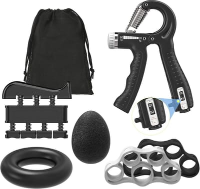 Hand Grip Versterker Set voor Vingers en Polsen - Krachttraining, Revalidatie en Pijnverlichting