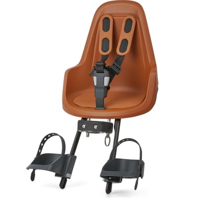 Bobike One Mini voorzitje - Chocolate Brown - fietsstoeltje - kinderzitje - voorzitje - fietszitje - voor fiets of e-bike