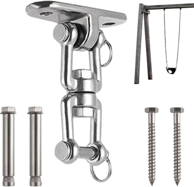 Schommelhanger - Hangmat Haak - Buiten Spelen - 360 Graden Rotatie - 450 KG Capaciteit - Zilver