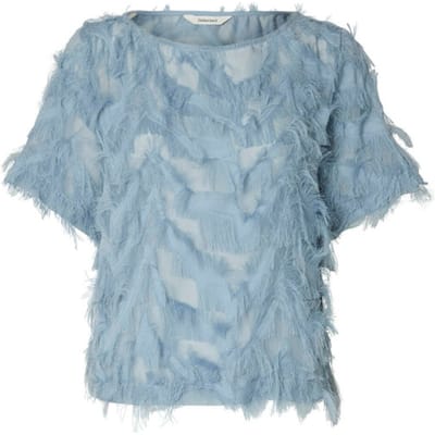 relaxed fit blouse met franjes model 'MYLINE'