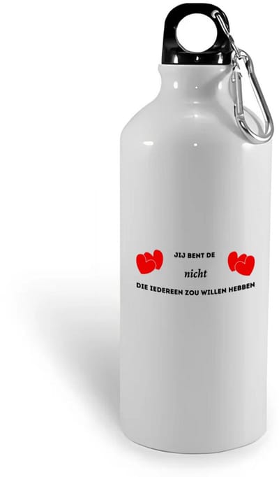Hacebo® - jij bent de nicht die iedereen zou willen hebben waterfles - Nicht - geweldige nicht - liefste nicht - verjaardag - cadeau - kado - bedankje - geschenk - water fles - 400ML