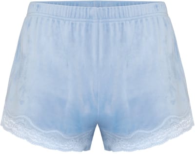 Hunkemöller Short Velours Lace Blauw