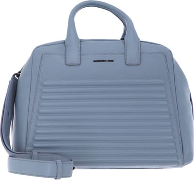 MANDARINA DUCK Leren Handtas Schoudertas I-Con Tote Waterfall Blauwgrijs