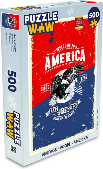 Puzzel Vintage - Vogel - Amerika - Legpuzzel - Puzzel 500 stukjes