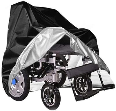 GELLDG Rolstoelhoes - Beschermhoes voor loophulpmiddel - 210D Oxford-stof - 100x75x100 cm - Opvouwbaar - Stof-, regen- en winddicht - Geschikt voor binnen- en buitengebruik - Zwart