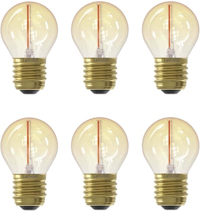 Ledvion - 6X E27 LED-lamp - 1W - 2100K - 50L - Goud