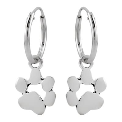 WeLoveSilver - zilveren oorbellen - hondenpoot oorringen - 925 zilver
