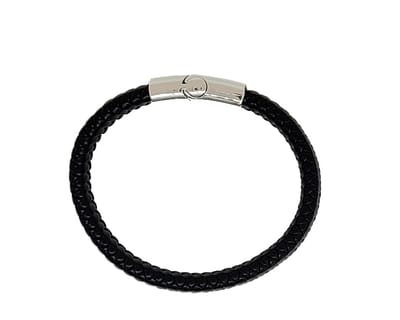 Jumada's - Leren Armbanden - Armbandjes van Leer - Zwart - Heren - Sieraden