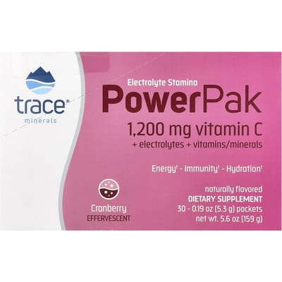 Oligo-éléments, Équilibre électrolytique, Power Pak, Cranberry, 1 200 mg, 30 sachets, 5,3 g (0,19 once) chaque