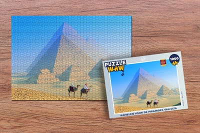 Puzzel Kamelen voor de piramides van Giza - Legpuzzel - Puzzel 1000 stukjes volwassenen