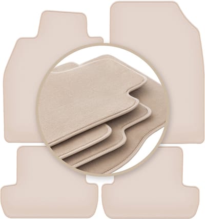 PREMIUM beige matten voor: Renault Megane III hatchback, coupé, grand tourer, stationwagen 2008-2015