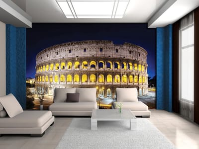 Colloseum At Night Photo Wallcovering